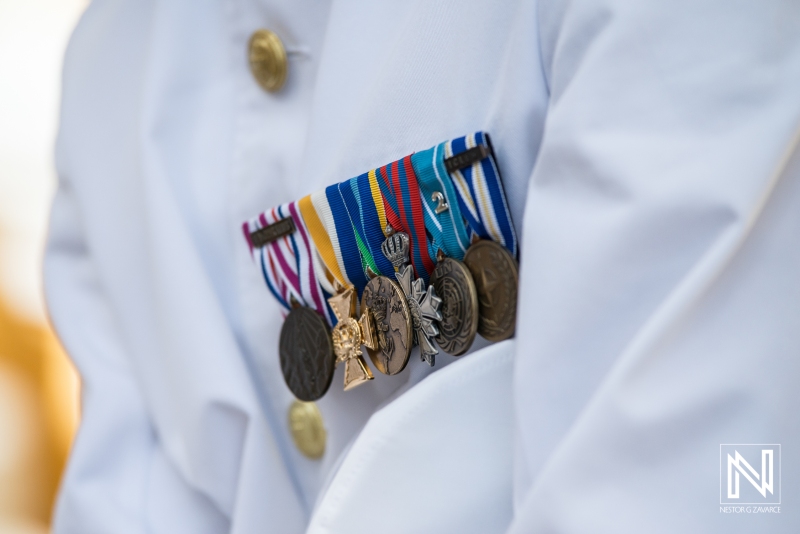 Navy medals on uniform