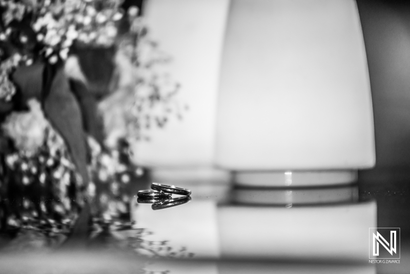 Wedding rings black and white