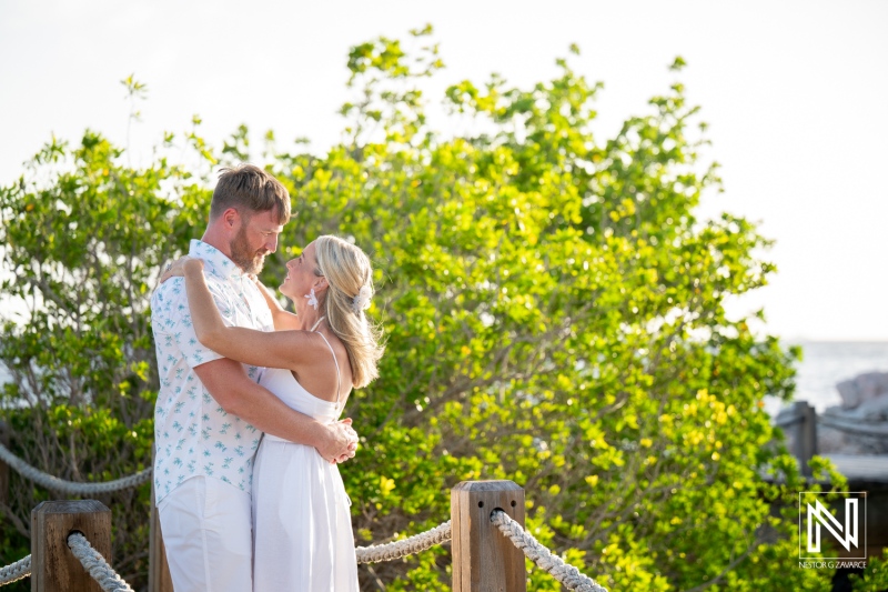 Celebrating love at Baoase Luxury Resort in Curacao during a beautiful anniversary moment together