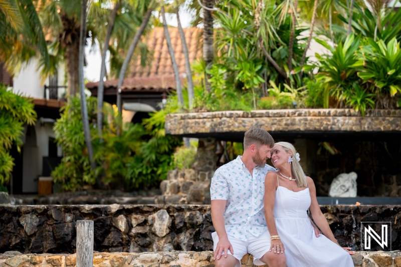 Celebrating love at a beautiful anniversary dinner in Curacao's Baoase Luxury Resort