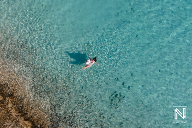 Anniversary drone photoshoot at Cas Abao Beach