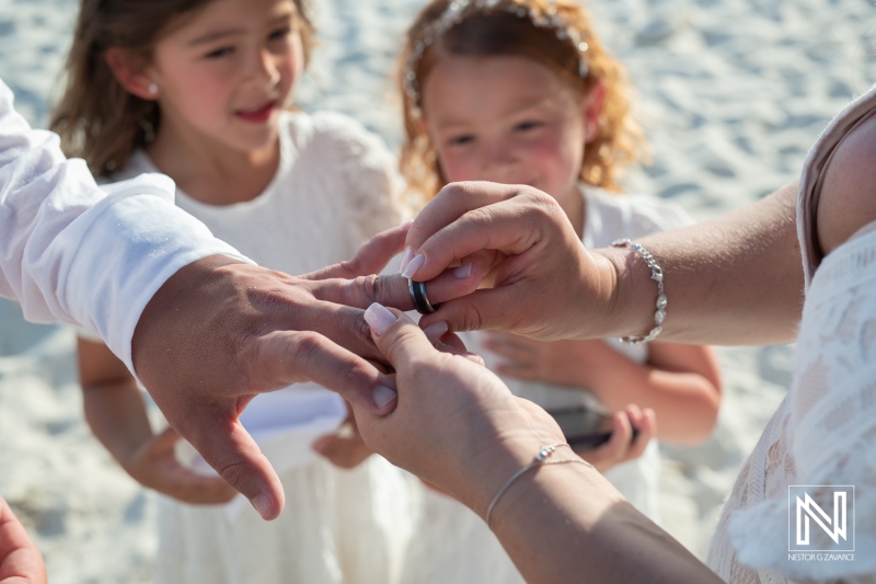 Anniversary vows at Cas Abao Beach