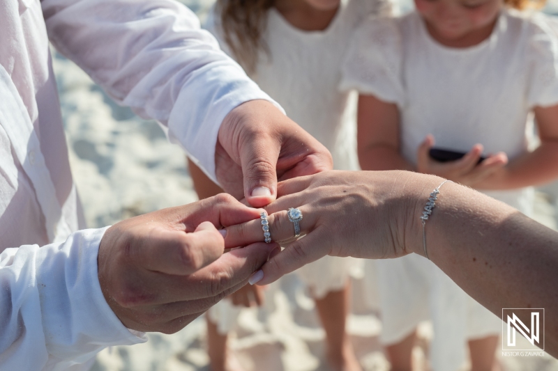 Anniversary vows at Cas Abao Beach