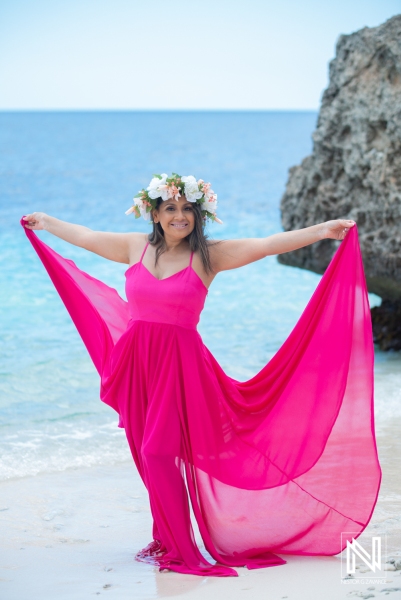 Celebrating a birthday in Curacao with vibrant colors and joyful moments by the beach