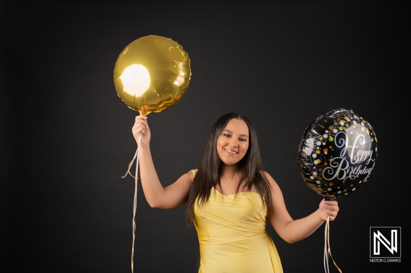 Celebration of a memorable birthday in Curacao with balloons and joy