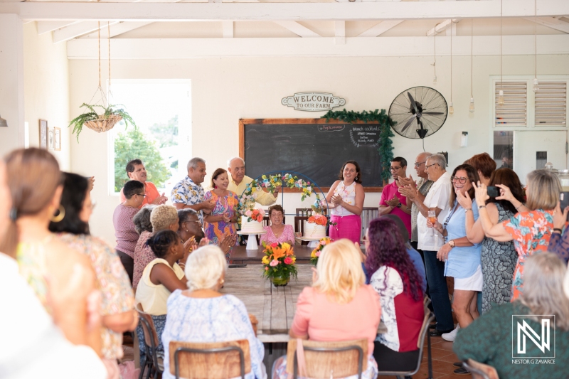 Celebration of a Joyful Birthday in Curacao with Friends and Family Gathered Together