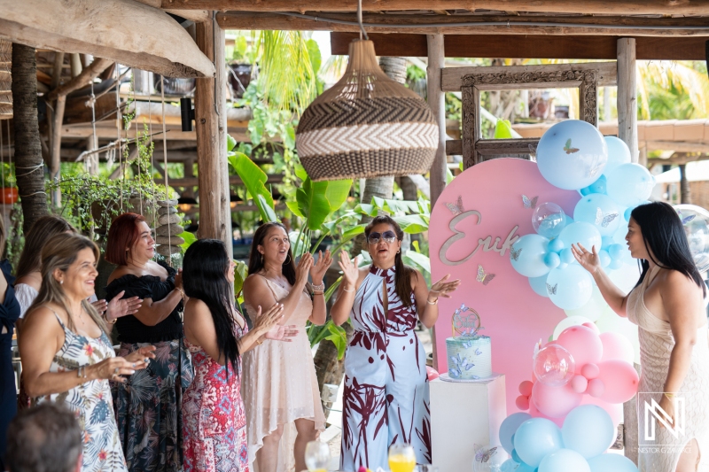 Celebrating a joyful birthday party in Curacao with friends and colorful decorations