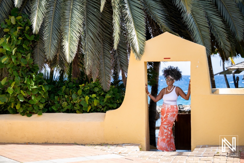 Birthday celebration at Avila Beach Hotel in Curacao with a fun photoshoot by the ocean