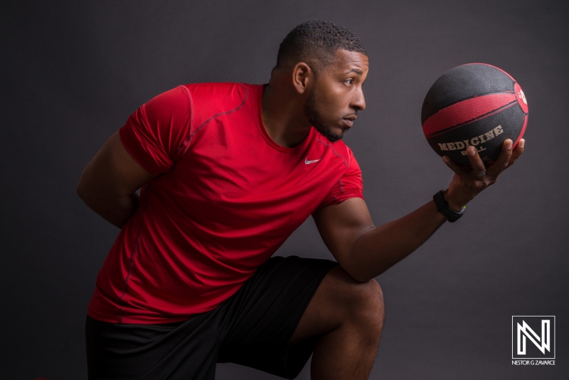 Promoting fitness through dynamic exercise routines featuring a man with a medicine ball in Curacao