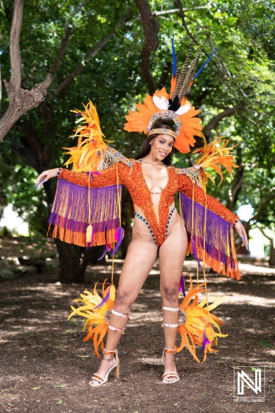 Vibrant dance performance in Curacao showcasing colorful costume and cultural celebration