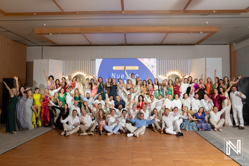 Engaging corporate event in Curacao featuring diverse attendees celebrating together