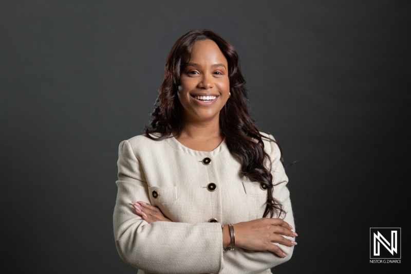 Business headshot session in a corporate studio in Curacao for a professional looking to enhance their career image