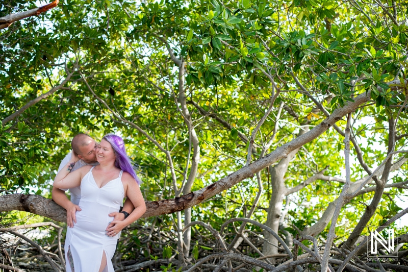 Couple photo session at Doggy Beach Curacao