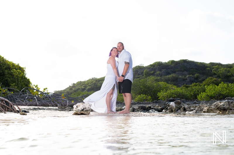 Couple photo session at Doggy Beach Curacao