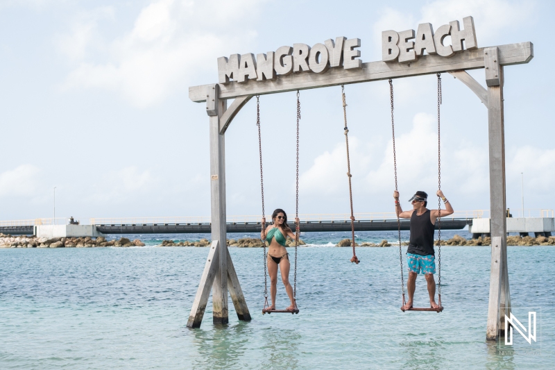Couple photo session at Mangrove Beach Corendon Curacao