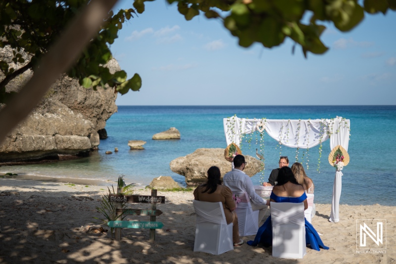 Wedding Vows at Daaibooi Beach