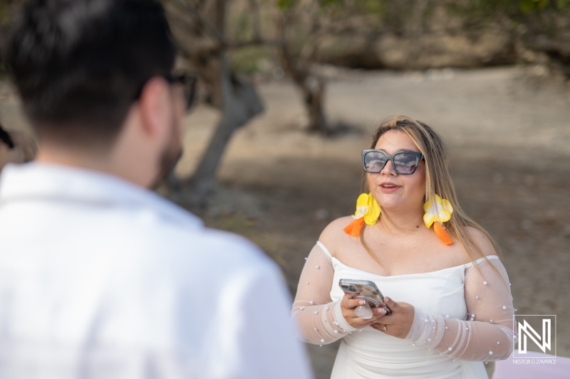 Newlywed Portrait by the Ocean