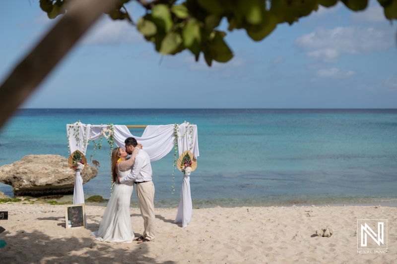 Wedding Vows at Daaibooi Beach