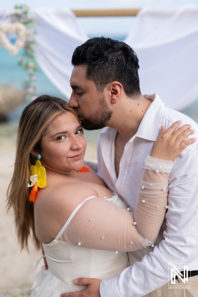Newlywed Portrait by the Ocean