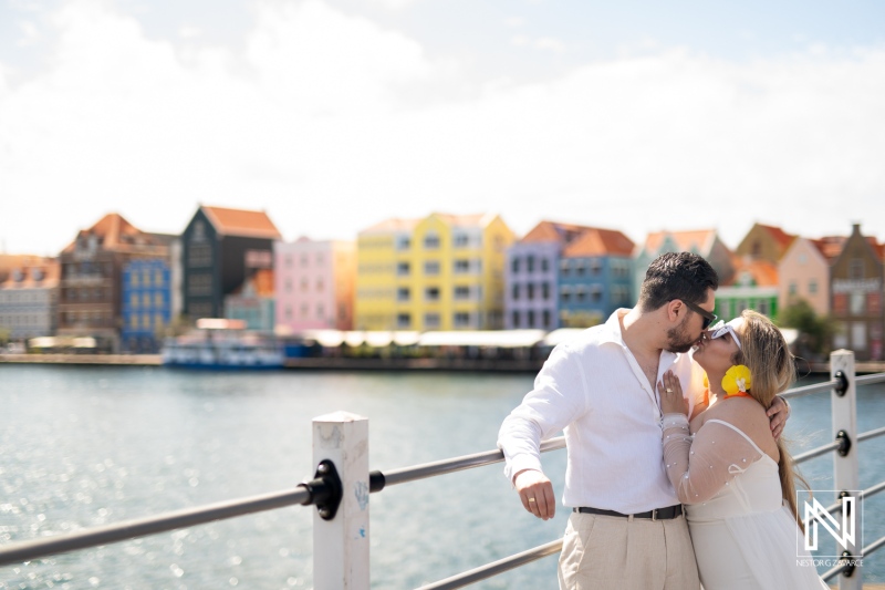 Sunset Wedding Portrait in Curacao