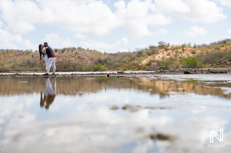 Engagement photoshoot at Jan Thiel Zoutpannen