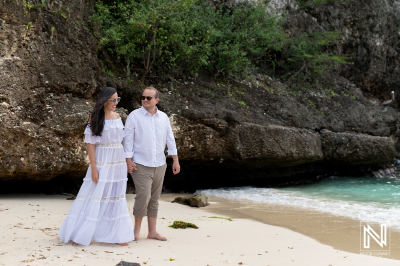 Engagement photoshoot session at Daaibooi Beach