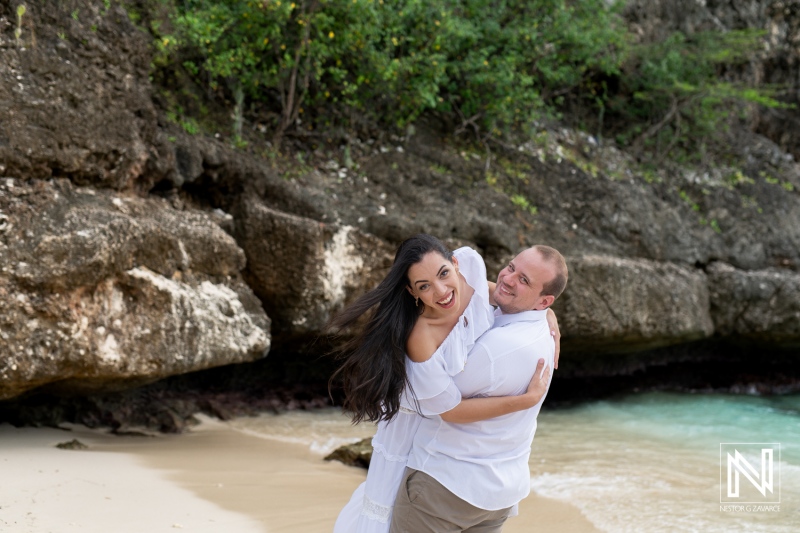 Engagement photoshoot session at Daaibooi Beach