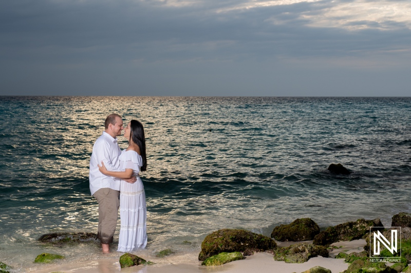 Engagement photoshoot session at Daaibooi Beach