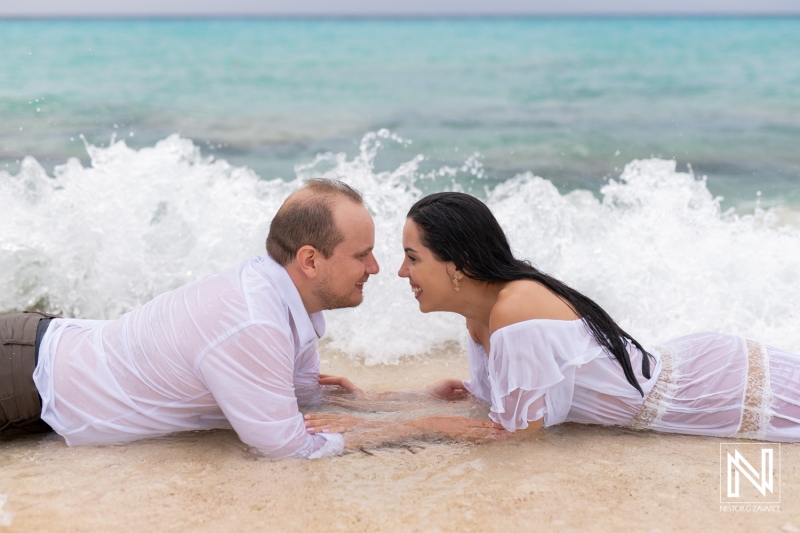 Engagement photoshoot session at Daaibooi Beach