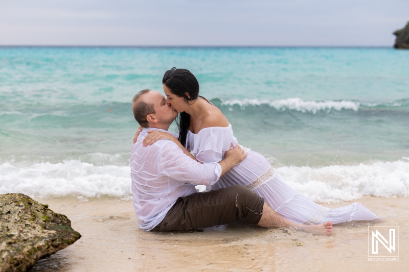 Engagement photoshoot session at Daaibooi Beach