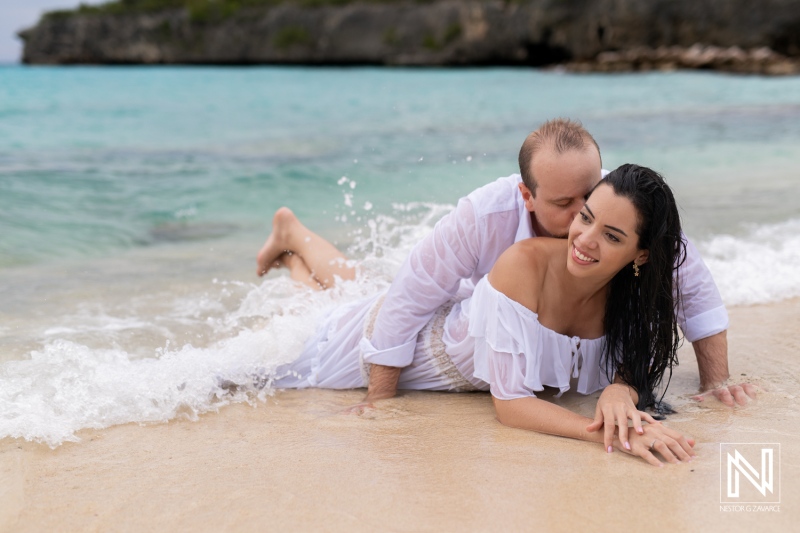 Engagement photoshoot session at Daaibooi Beach