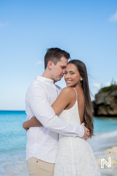 Engagement photoshoot session at Cas Abao Beach
