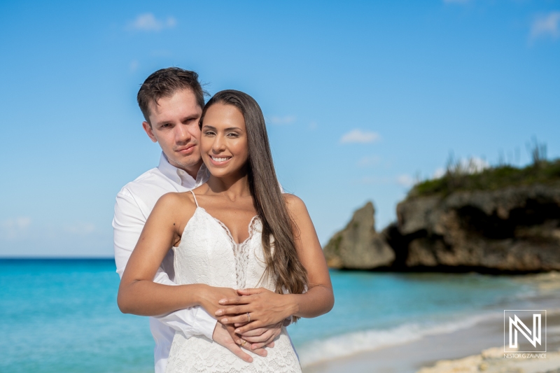 Engagement photoshoot session at Cas Abao Beach
