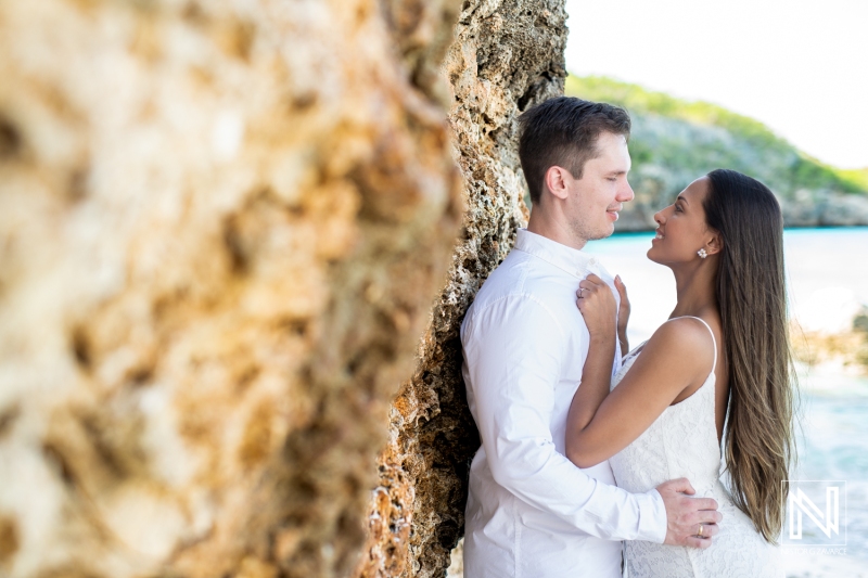 Engagement photoshoot session at Cas Abao Beach
