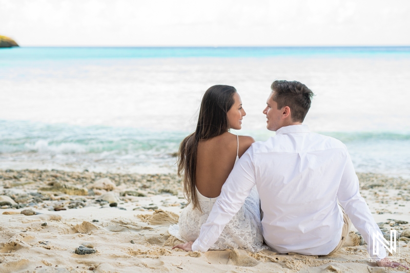 Engagement photoshoot session at Cas Abao Beach