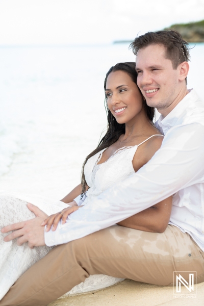 Engagement photoshoot session at Cas Abao Beach