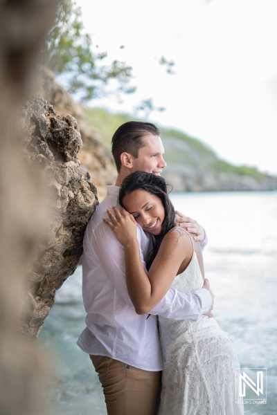 Engagement photoshoot session at Cas Abao Beach