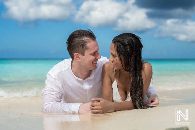 Engagement photoshoot session at Cas Abao Beach