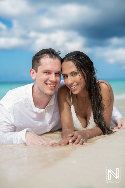 Engagement photoshoot session at Cas Abao Beach