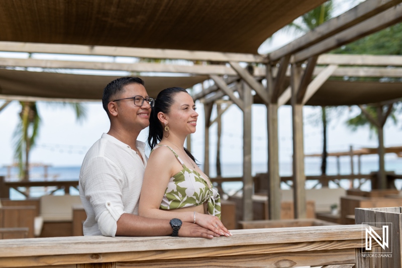 Romantic wedding proposal at Kokomo Beach in Curacao creates unforgettable moment under the sun