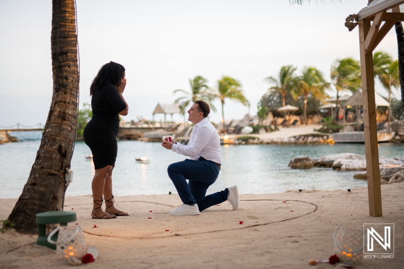 Wedding proposal moment