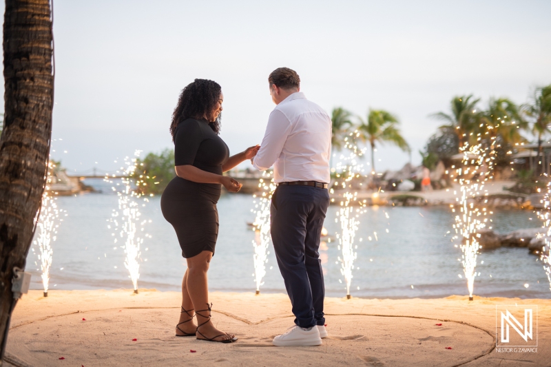 Wedding proposal moment