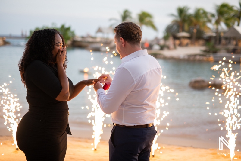 Wedding proposal moment