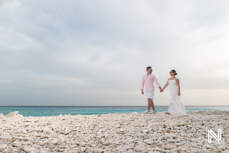 Joyful Proposal Celebration by the Ocean
