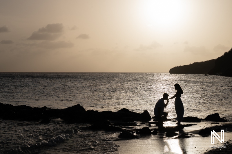 Romantic Beach Proposal in Curacao