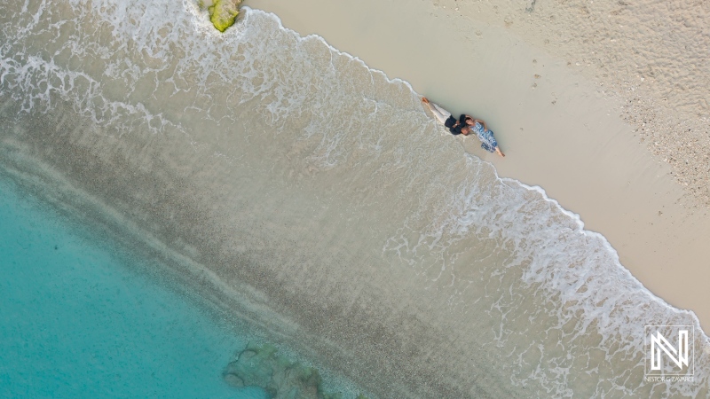 Wedding proposal at Grote Knip beach in Curacao