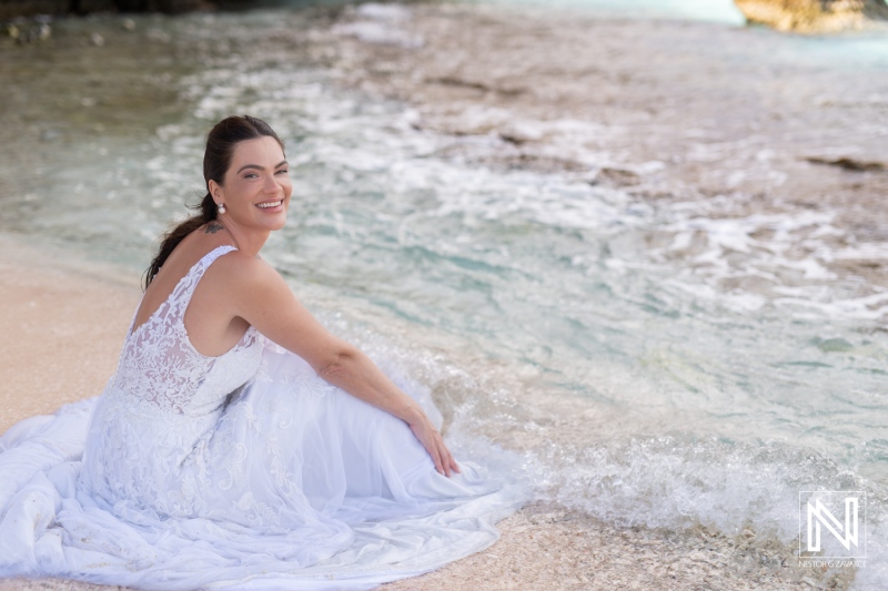 Trash the Dress photoshoot at Cas Abao beach