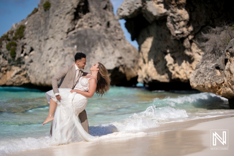 Trash the Dress photoshoot at Cas Abao Beach