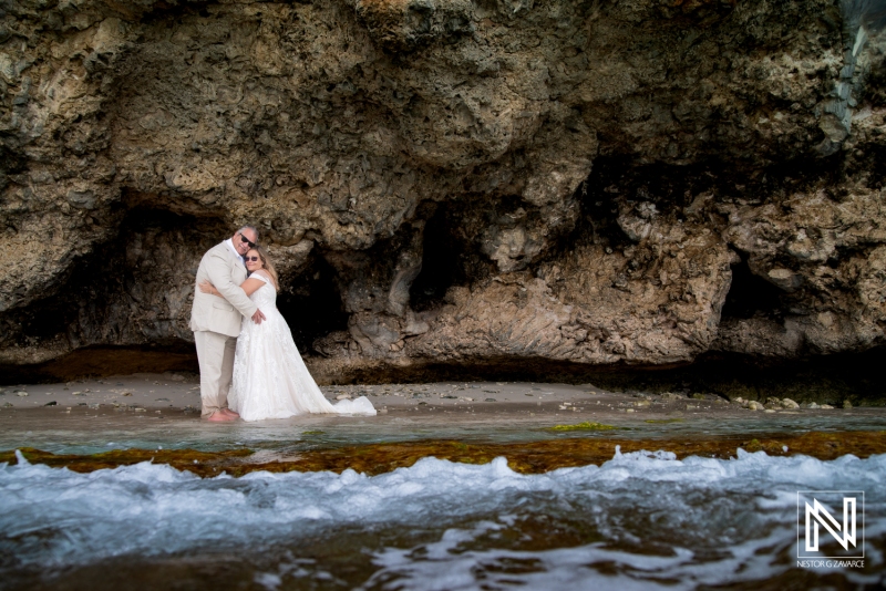 Trash the Dress photoshoot session at Cas Abao Beach
