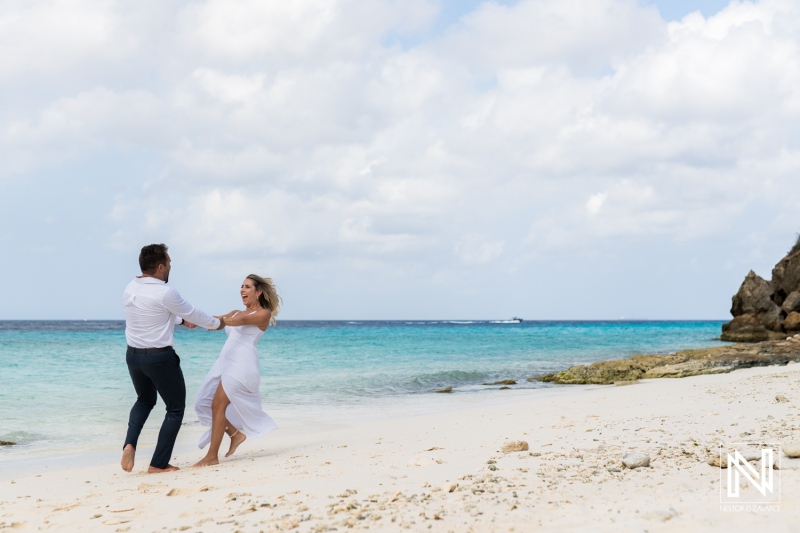 Trash the Dress photoshoot at Playa Porto Mari